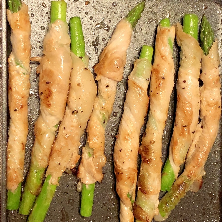 巻いて焼くだけ アスパラガスの豚こま巻き レシピ 作り方 By うまぜり子 楽天レシピ